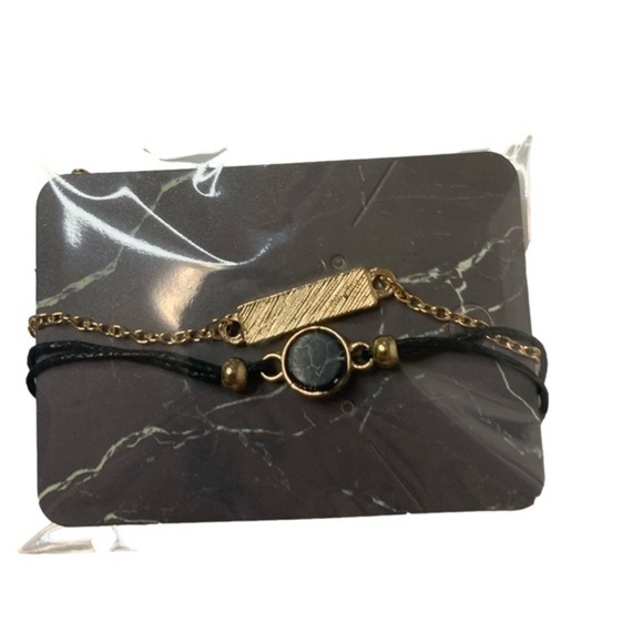 Golden black set of four bracelets - Picture 3 of 4